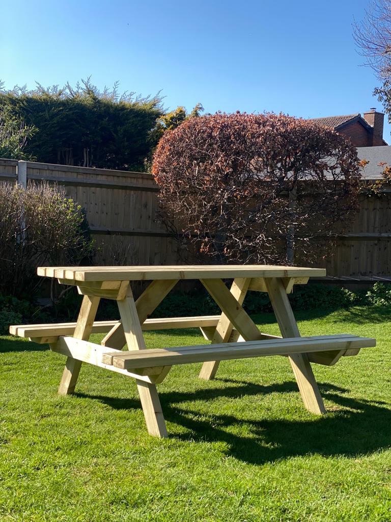 Wooden Bench A Frame Economy 8 seat BenchUK LTD