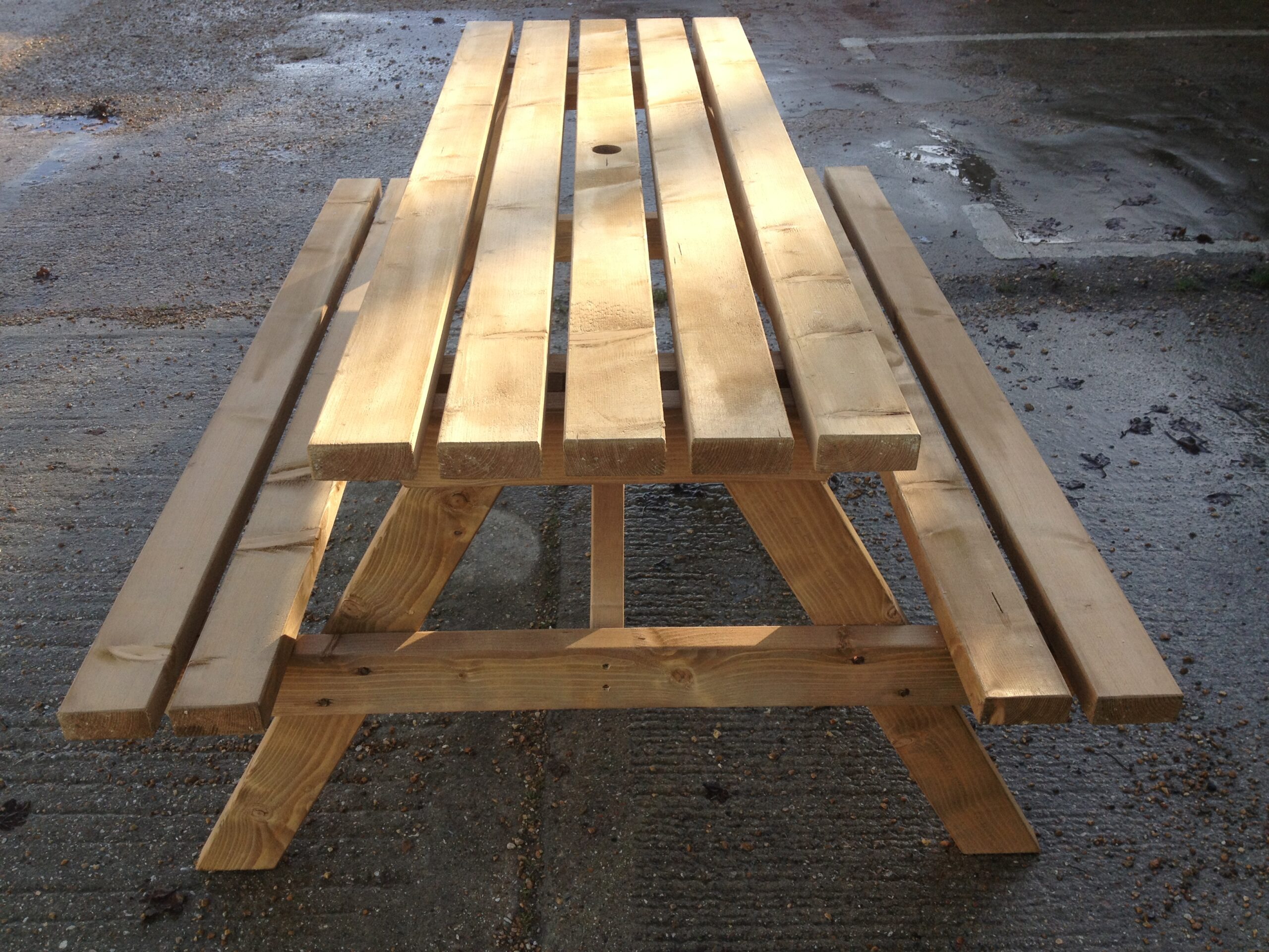 Economy A-Frame Wooden Picnic Table - 6