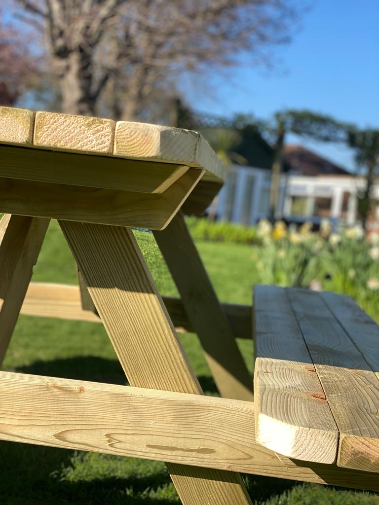 Wooden Bench A frame Extra 8 seat BenchUK LTD