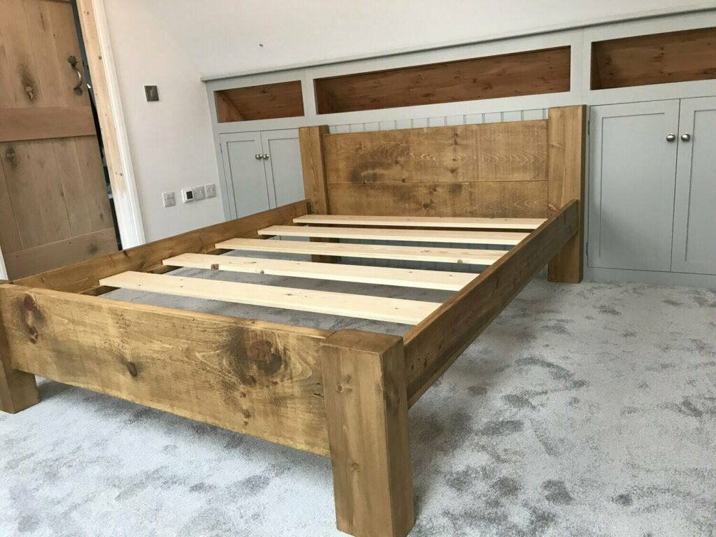 Rustic Plank Bed Double Size – BenchUK LTD